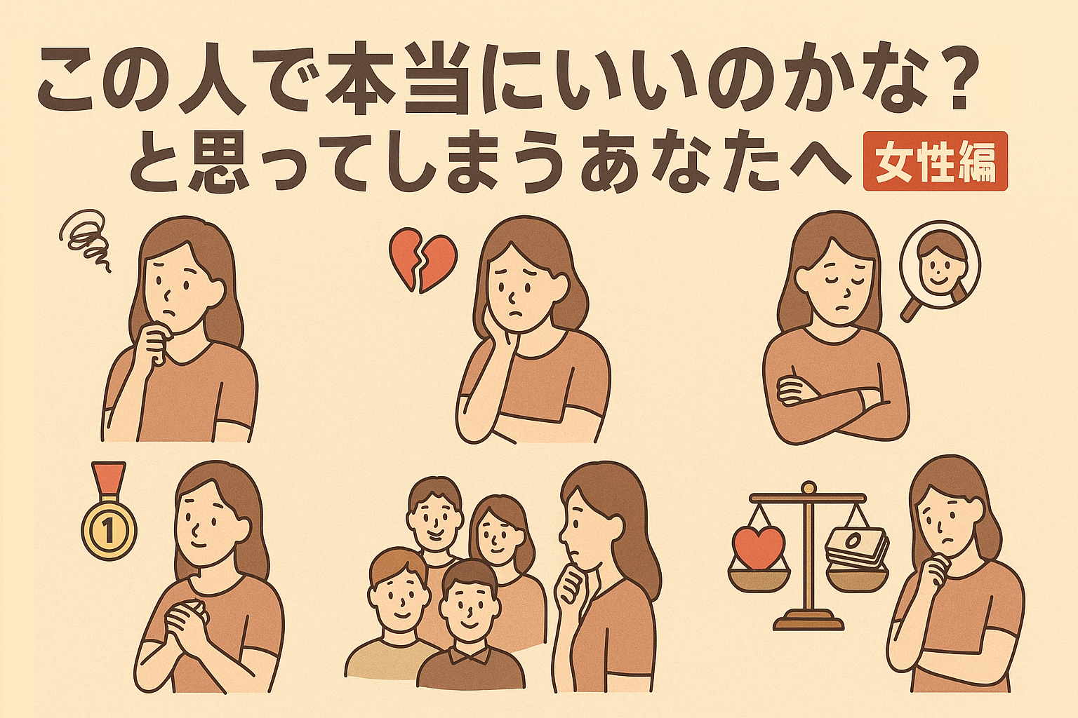 「この人で本当にいいのかな？」と思ってしまうあなたへ【女性編】